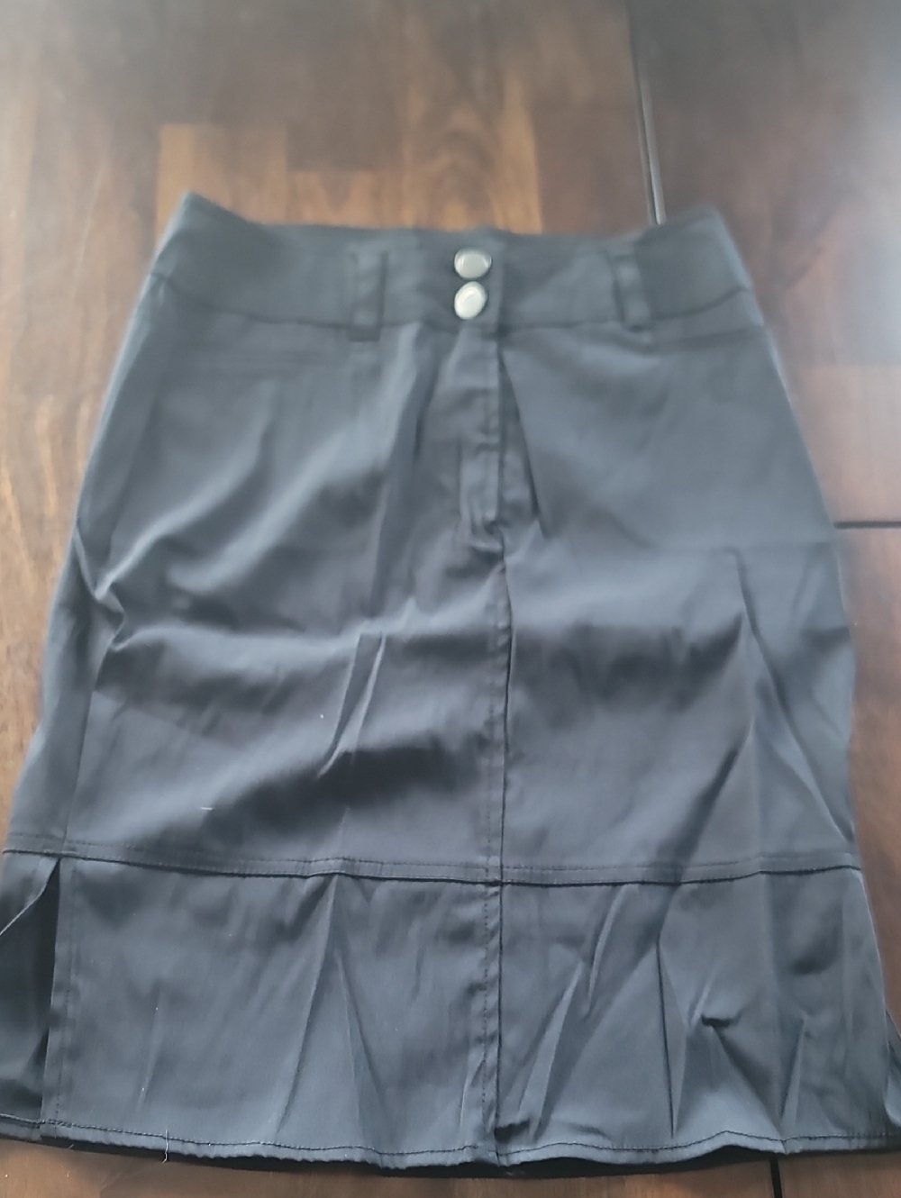 Urban Behavior Black Pencil Skirt with Button Detail